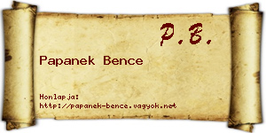 Papanek Bence névjegykártya